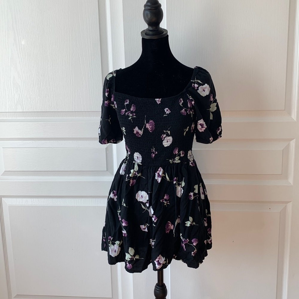Small black/purple flowers flowing romper from targets wolf fable collection